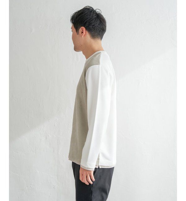 ikka「カツラギジャカード切り替えプルオーバー」|パーカー|