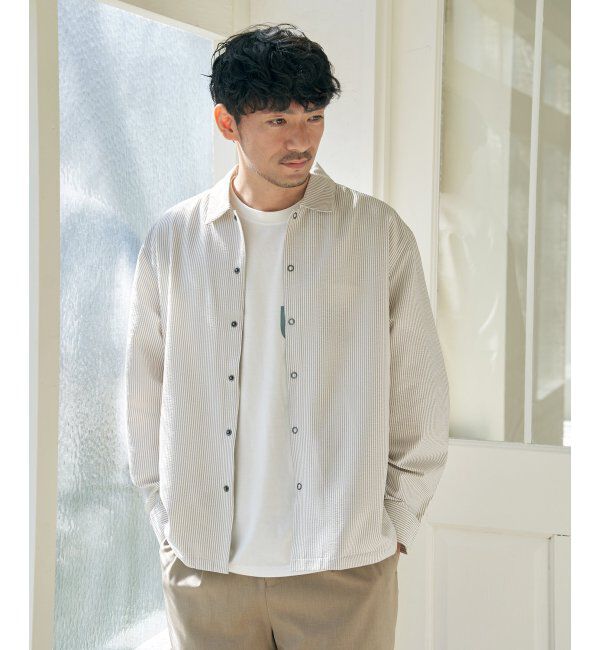 ikka「イージケアサッカースナップシャウター」|ブルゾン・スタジャン|