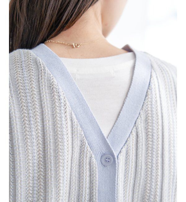 ikka「【雑誌InRed4月号掲載】【2点セット／親子おそろい】サイドボタンニットベストアンサンブル」|ニット・セーター|