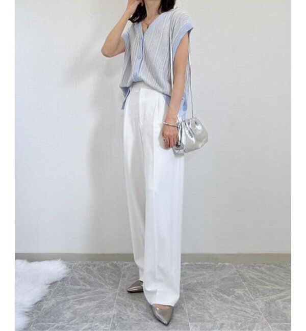 ikka「【雑誌InRed4月号掲載】【2点セット／親子おそろい】サイドボタンニットベストアンサンブル」|ニット・セーター|