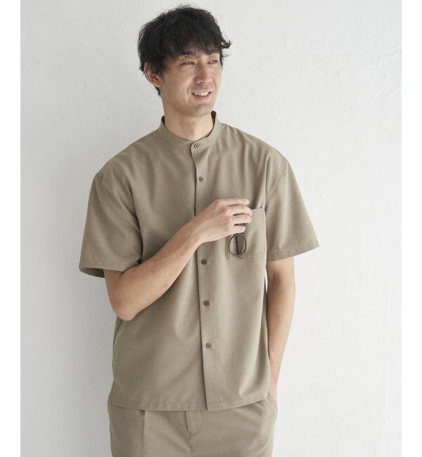 ikka「【セットアップ対応】Reflax(R) リラックスバンドカラーシャツ」|シャツ・ブラウス|