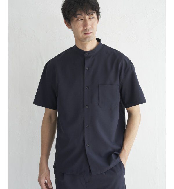 ikka「【セットアップ対応】Reflax(R) リラックスバンドカラーシャツ」|シャツ・ブラウス|