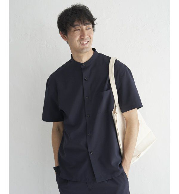 ikka「【セットアップ対応】Reflax(R) リラックスバンドカラーシャツ」|シャツ・ブラウス|