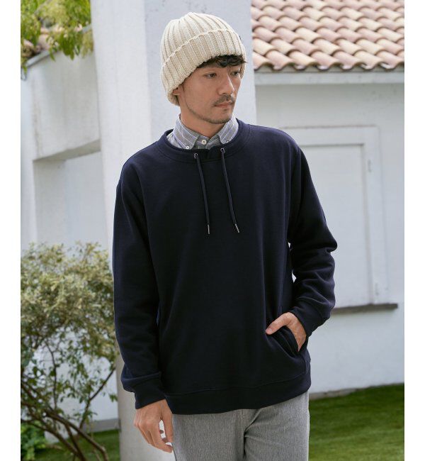 ikka「GOKU楽鹿の子ダンボールルーイプルオーバー」|パーカー|ネイビーブルー