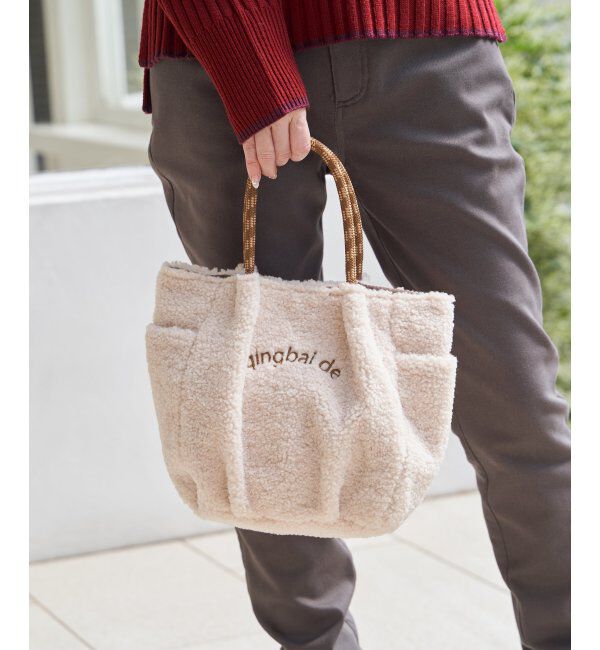 ikka「ボアロゴ入りミニトートバッグ」|その他|