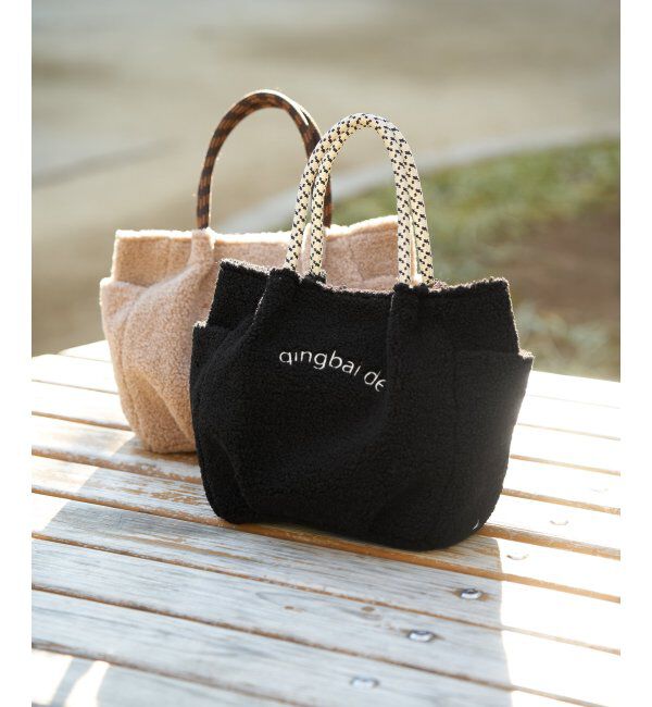 ikka「ボアロゴ入りミニトートバッグ」|その他|