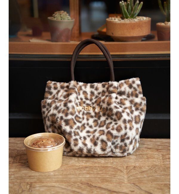 ikka「ボアロゴ入りミニトートバッグ」|その他|コーヒー