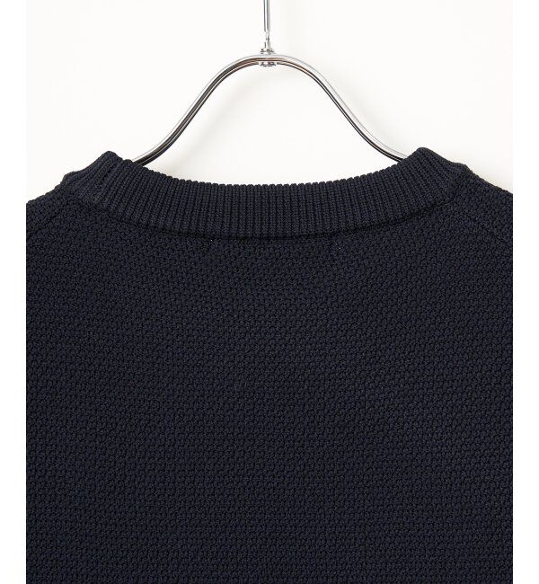 ikka「GOKU楽ニット鹿の子クルー」|プルオーバー|