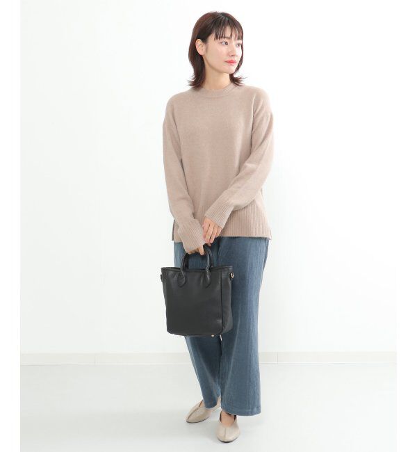 Lbc with Life「【洗える】アンゴラ混クルーニット」|カーディガン|