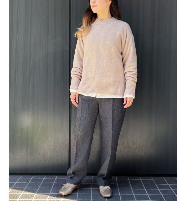 Lbc with Life「【洗える】アンゴラ混クルーニット」|カーディガン|