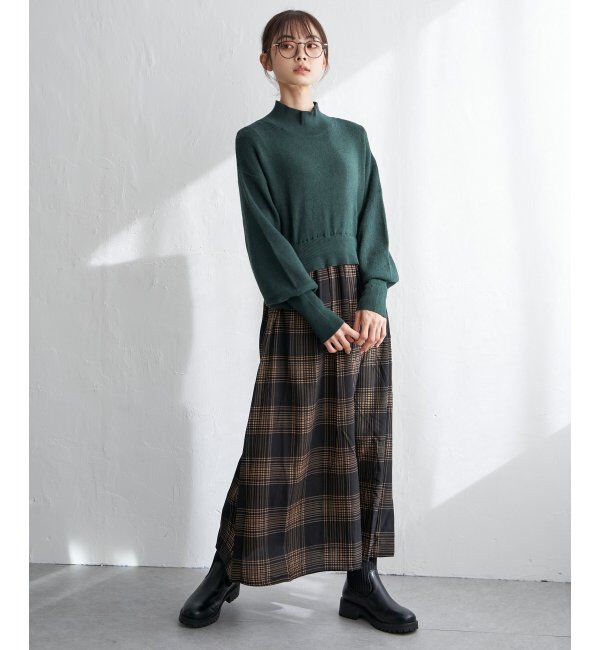 Lbc with Life「ニットドッキングワンピ」|ワンピース|