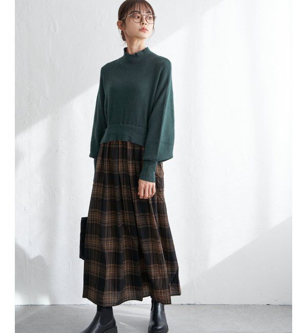 Lbc with Life「ニットドッキングワンピ」|ワンピース|