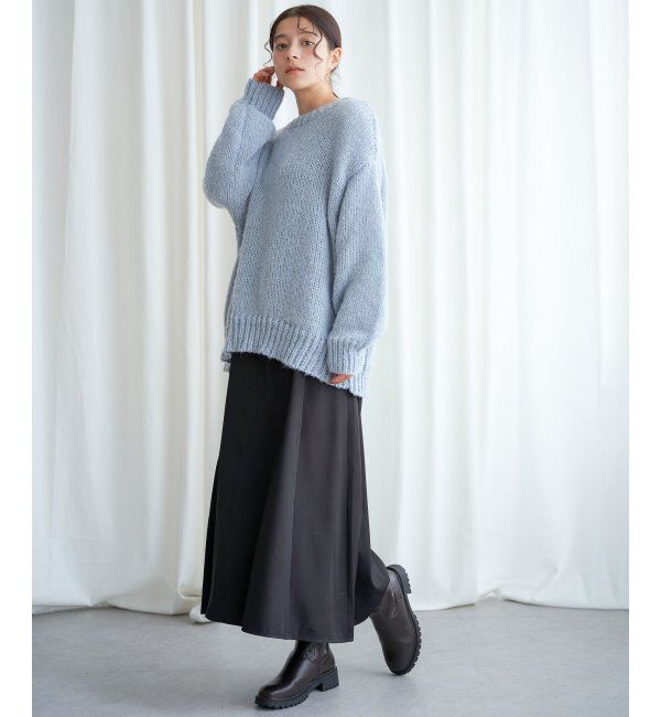 Lbc with Life「モヘヤタッチオーバサイズニット」|カーディガン|