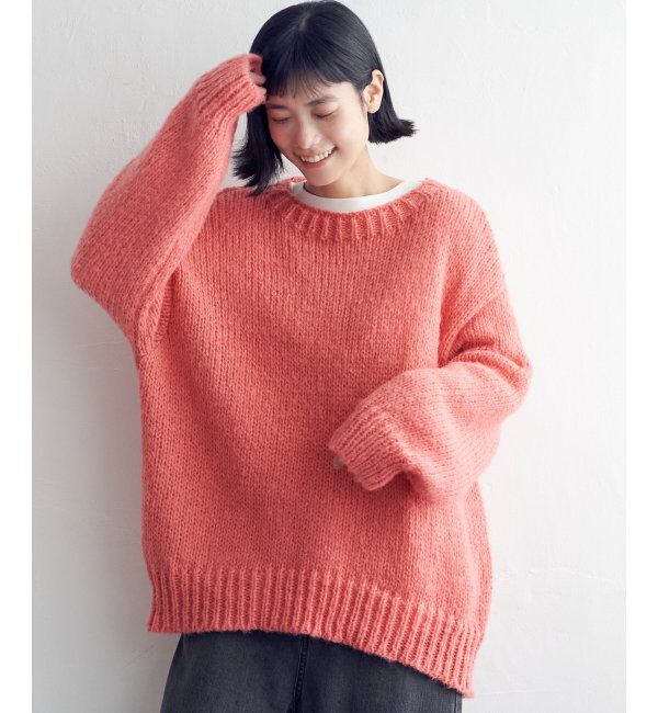 Lbc with Life「モヘヤタッチオーバサイズニット」|カーディガン|