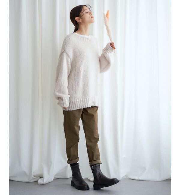 Lbc with Life「モヘヤタッチオーバサイズニット」|カーディガン|