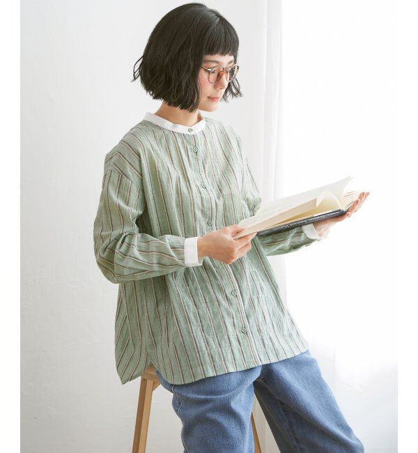 Lbc with Life「パイピングクレリックシャツ」|シャツ・ブラウス|