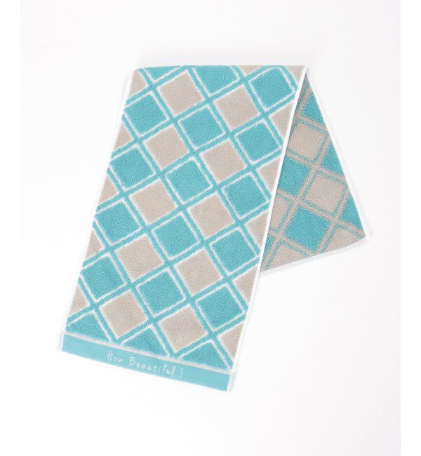 Lbc with Life「ダイヤ柄スリムフェイスタオル」|タオル|