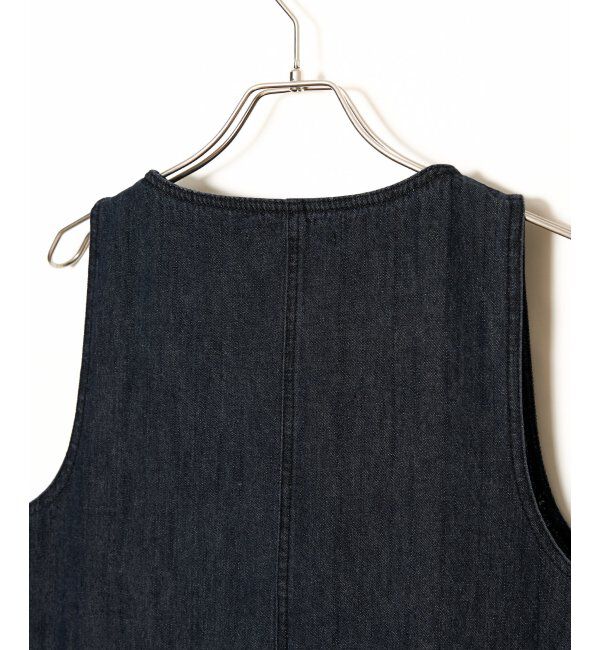 Lbc with Life「デニムジップフカＶネックワンピ」|ワンピース|