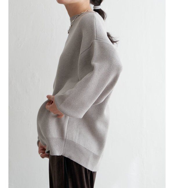 VENCE share style「綿アクリルジャガードロゴプルオーバー」|ニット・セーター|