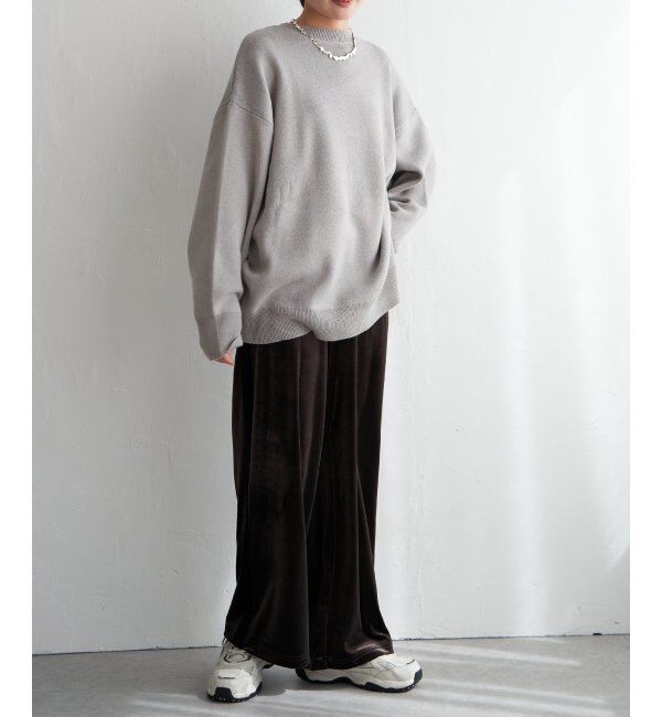 VENCE share style「綿アクリルジャガードロゴプルオーバー」|ニット・セーター|