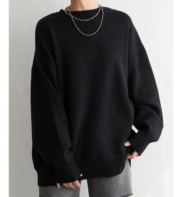 VENCE share style「綿アクリルジャガードロゴプルオーバー」|ニット・セーター|