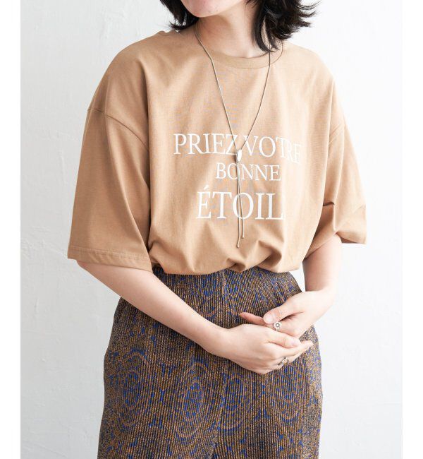 VENCE share style「【接触冷感】USAコットンロゴプリントTシャツ」|Tシャツ・カットソー|