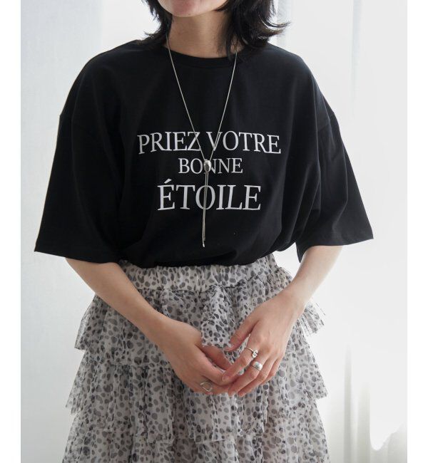 VENCE share style「【接触冷感】USAコットンロゴプリントTシャツ」|Tシャツ・カットソー|