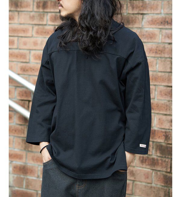 VENCE share style「Goodwear グッドウェア 七分袖フットボールTシャツ」|Tシャツ・カットソー|ブラック