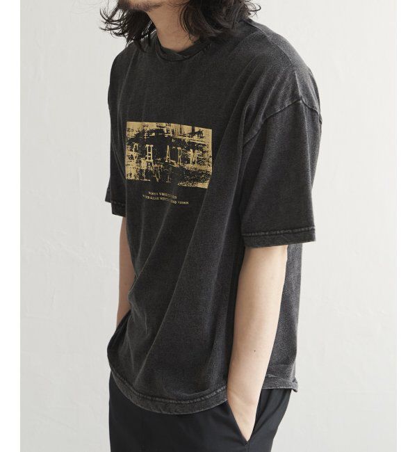 VENCE share style「スノーウォッシュ加工箔プリントTシャツ」|Tシャツ・カットソー|