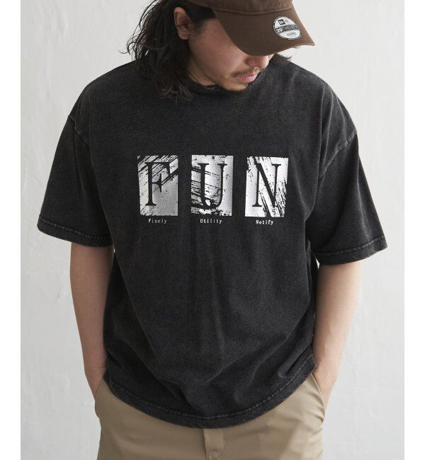 VENCE share style「スノーウォッシュ加工箔プリントTシャツ」|Tシャツ・カットソー|