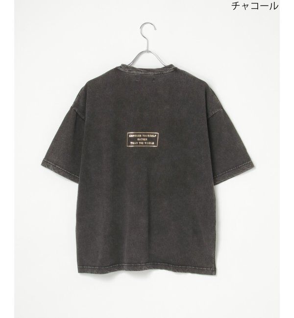 VENCE share style「スノーウォッシュ加工箔プリントTシャツ」|Tシャツ・カットソー|