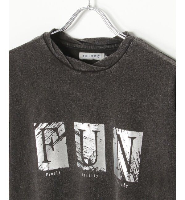 VENCE share style「スノーウォッシュ加工箔プリントTシャツ」|Tシャツ・カットソー|