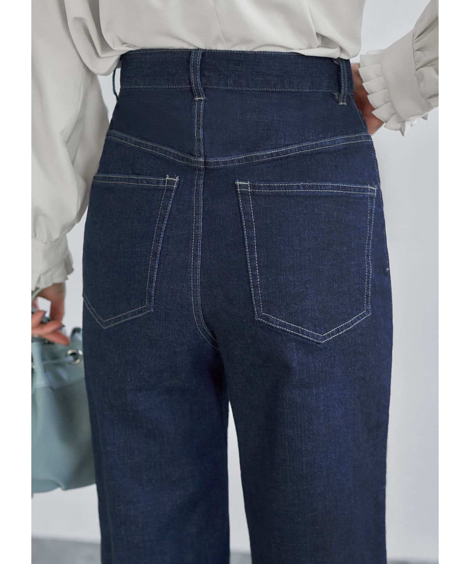 STYLE DELI「ハイウエストデニムワイドパンツ」|デニム|