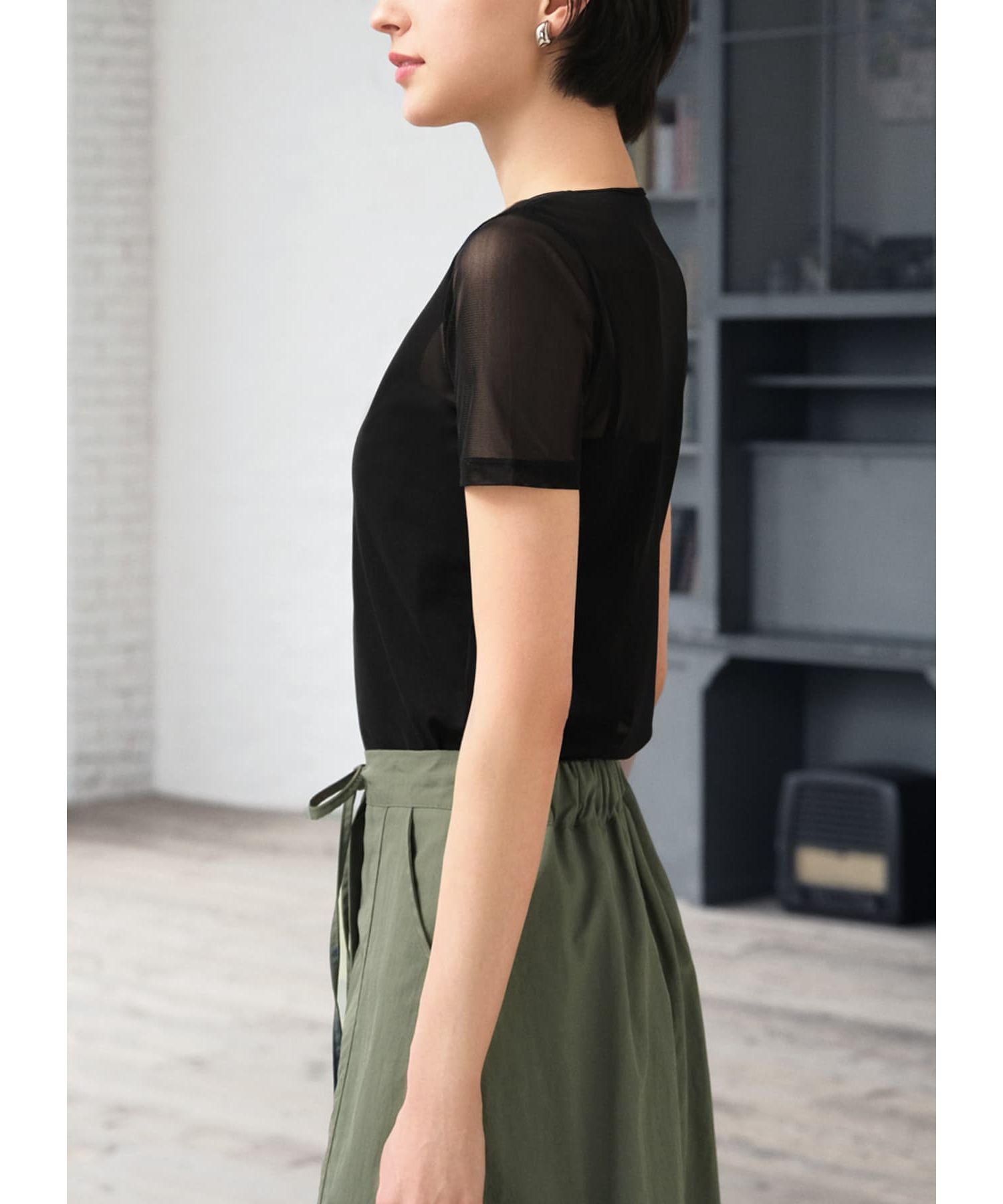 STYLE DELI「シアーインナー半袖トップス」|Tシャツ・カットソー|