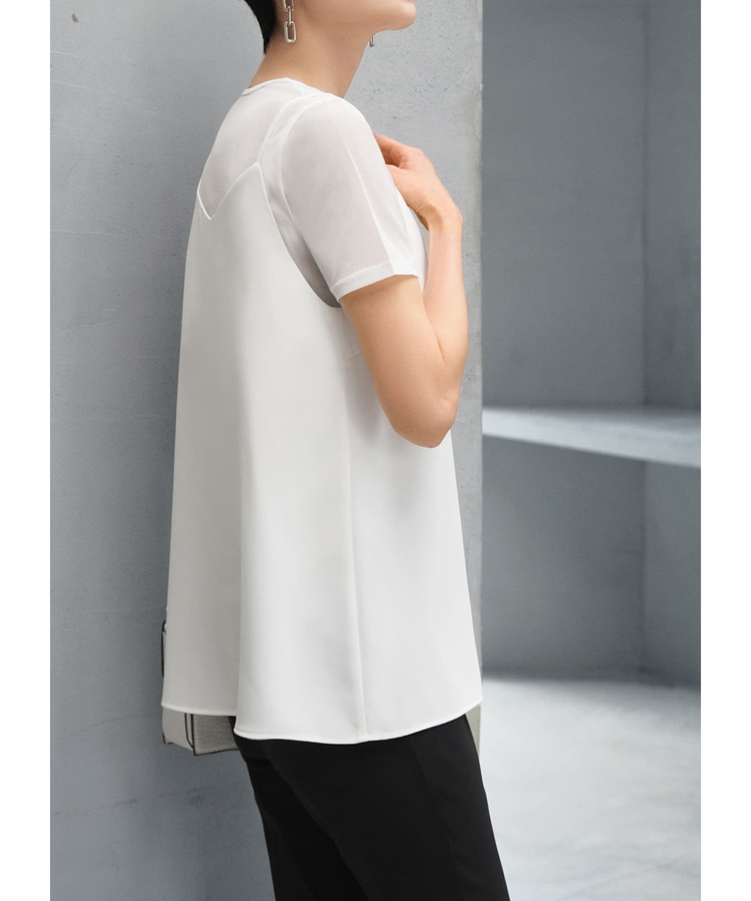 STYLE DELI「シアーインナー半袖トップス」|Tシャツ・カットソー|