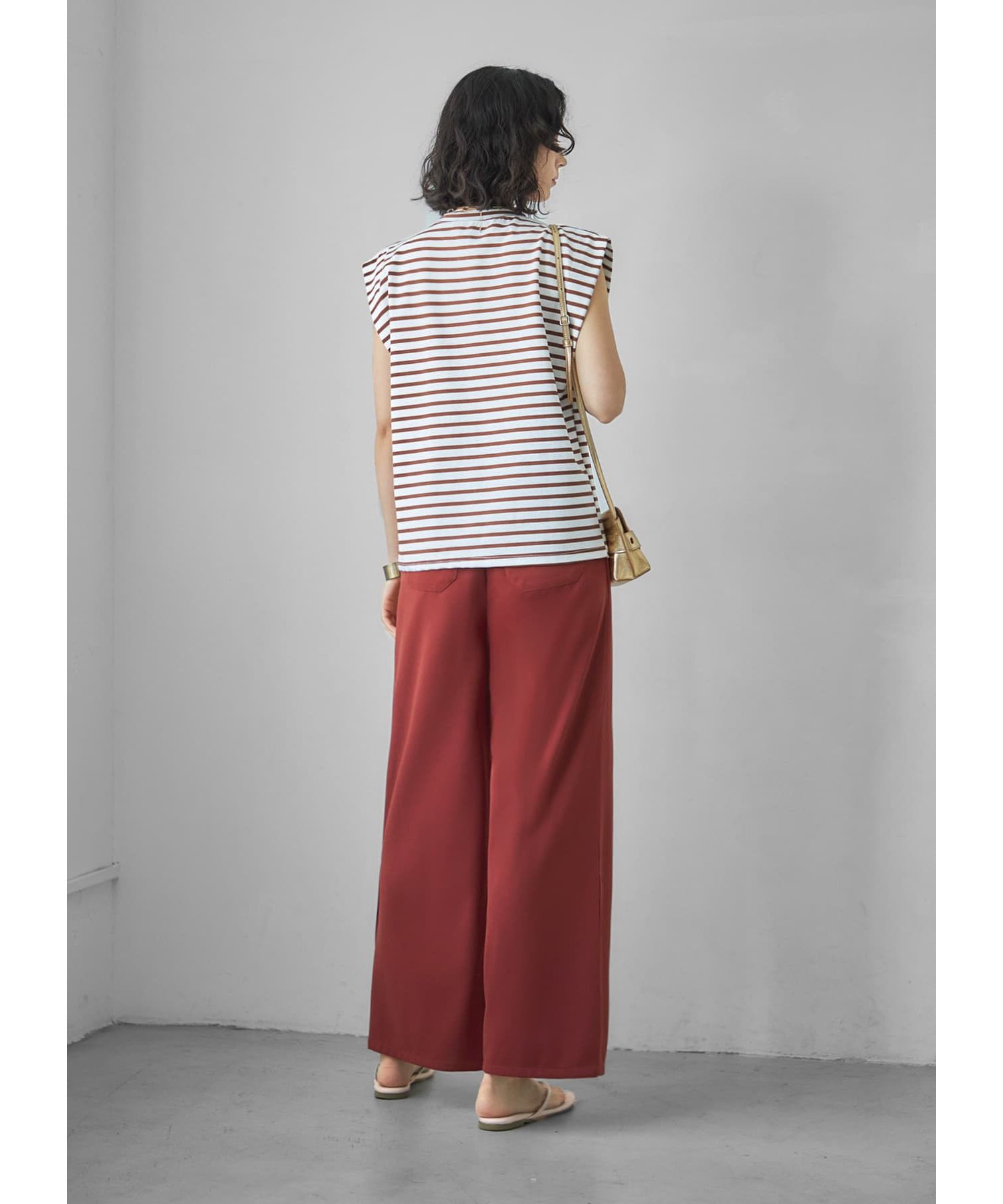 STYLE DELI「台形フォルムボーダー柄カットソートップス」|Tシャツ・カットソー|