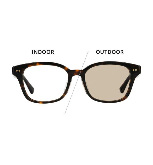  「【WEB限定】Zoff｜STUDIO SEVEN｜ウェリントン型 調光サングラス 紫外線で色が変わる 紫外線防止 UVカット」|サングラス|