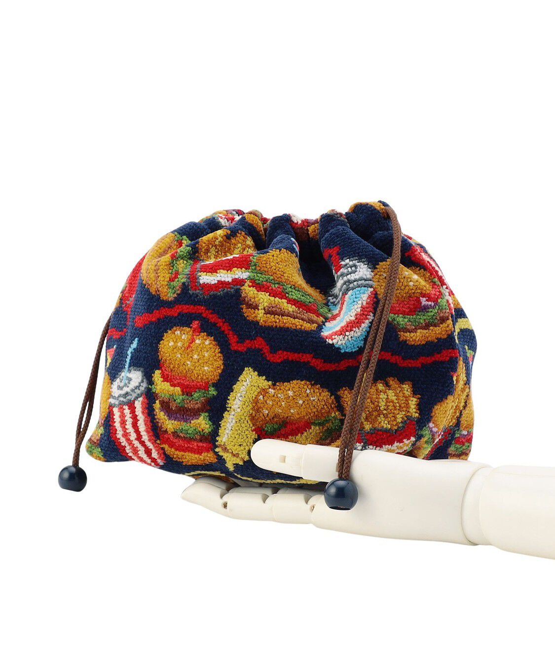 LOVERARY BY FEILER「バーガーショップ　マチ付き巾着　L/BUR-257129」|ポーチ|