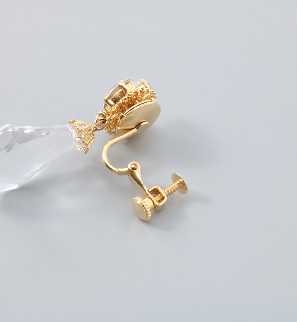  「ビジュー&times;クリアしずく　イヤリング」|イヤリング|