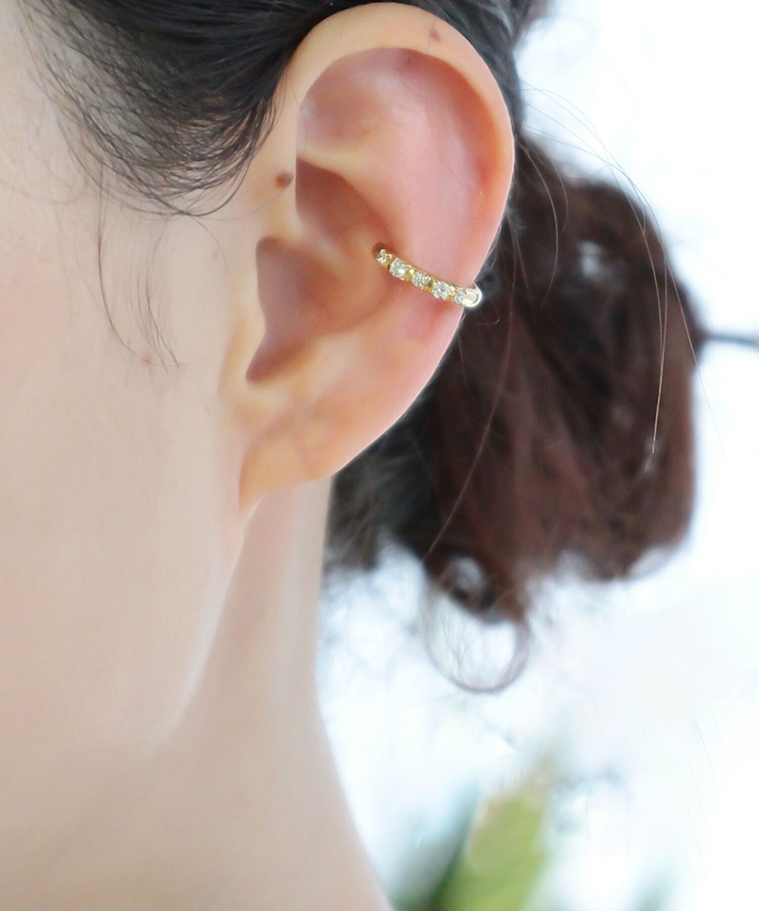  「silver925 プチキュービックジルコニア 5粒 イヤーカフ (ニッケルフリー)」|イヤーカフ|