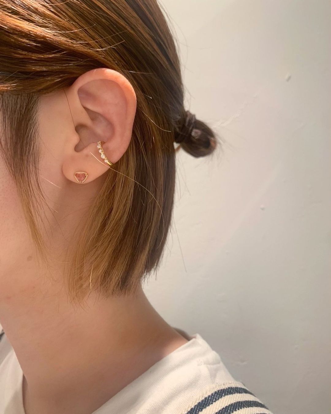  「silver925 プチキュービックジルコニア 5粒 イヤーカフ (ニッケルフリー)」|イヤーカフ|