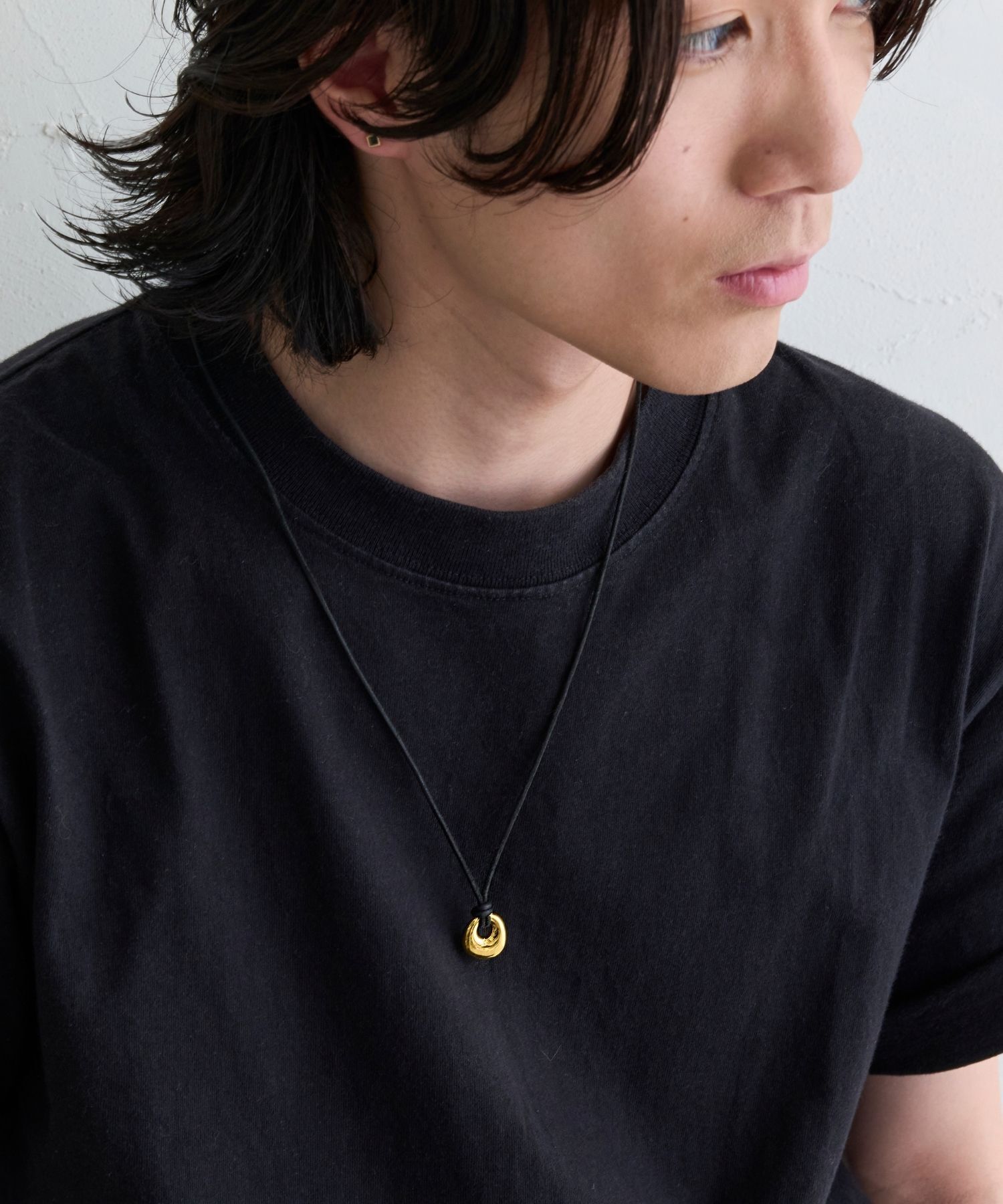 JUPITER「【牛革・SV】メタルトップコードネックレス ゴールド」|ネックレス|