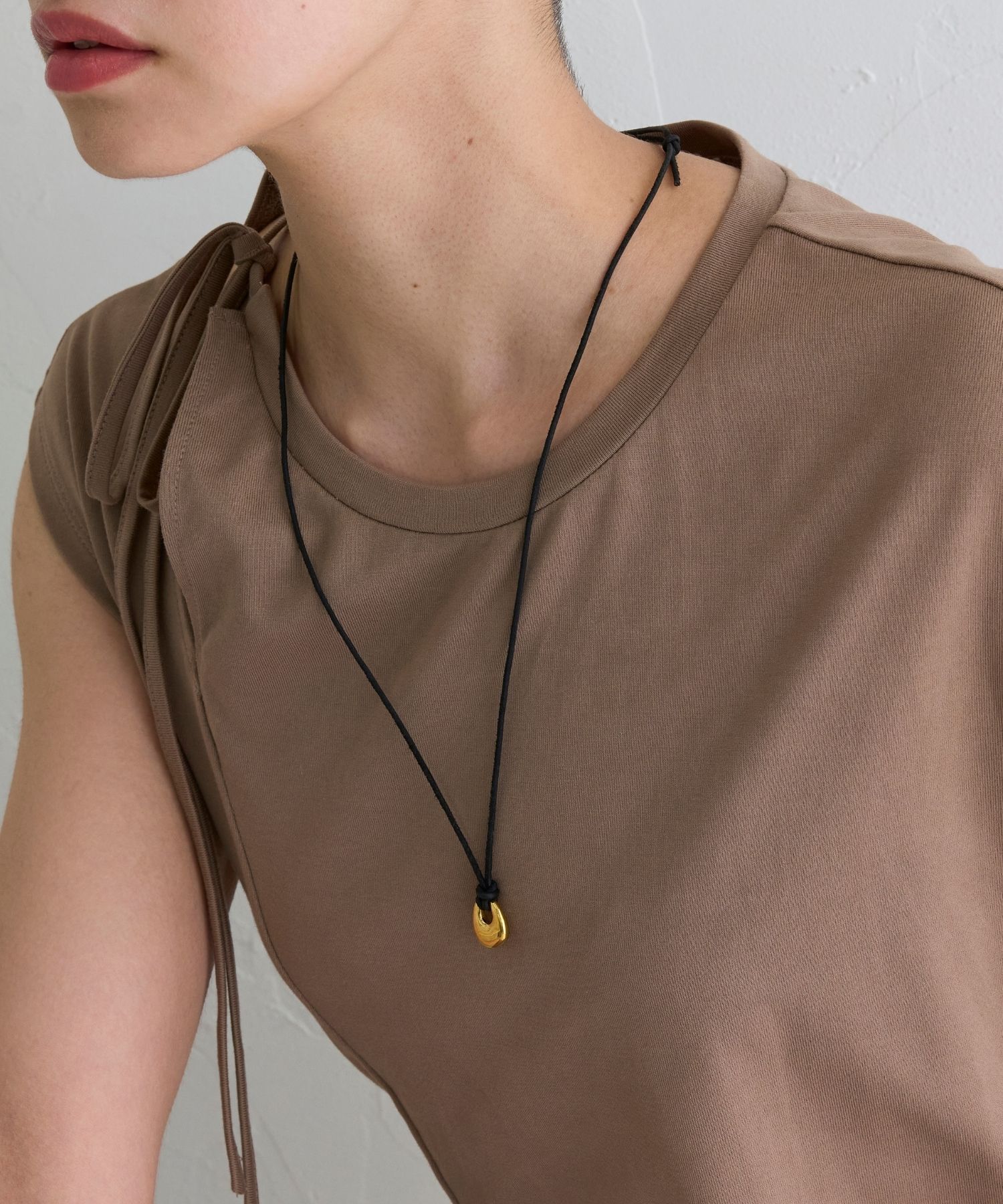 JUPITER「【牛革・SV】メタルトップコードネックレス ゴールド」|ネックレス|