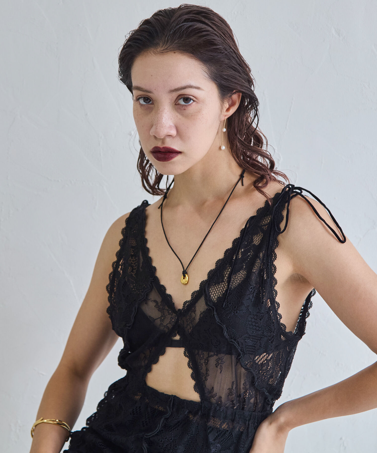 JUPITER「【牛革・SV】メタルトップコードネックレス ゴールド」|ネックレス|