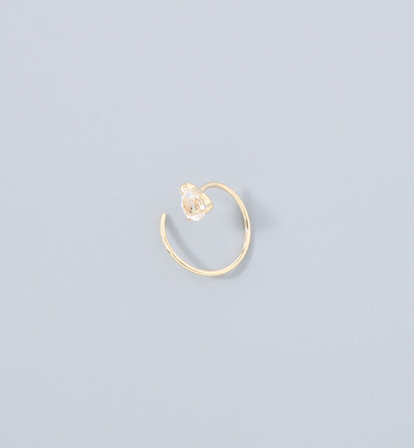 Phoebe「【K10】ストーンダブルループピアス/BOX付き」|ピアス|