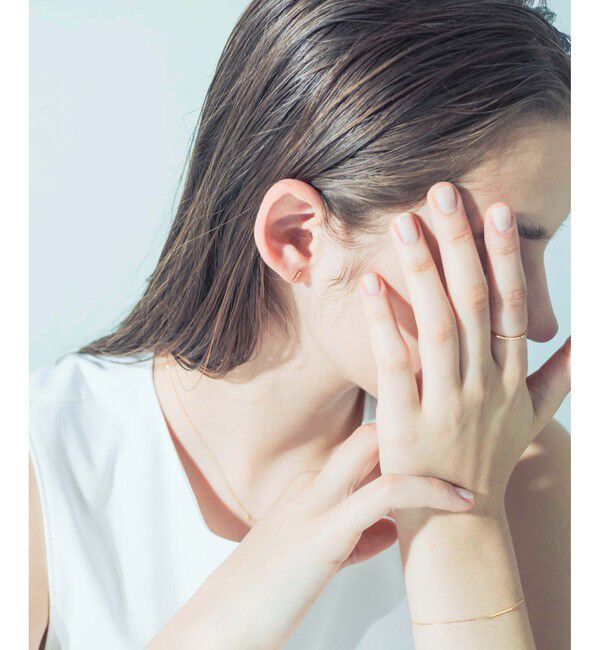 ete「K18YG クレール トライアングルカット ピアス」|ピアス|