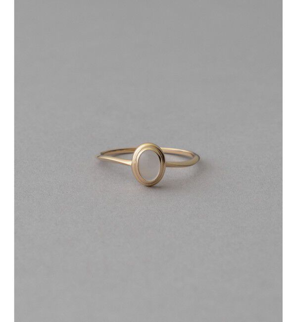 ete「K10YG ヴェール ナチュラルストーン リング」|リング|A