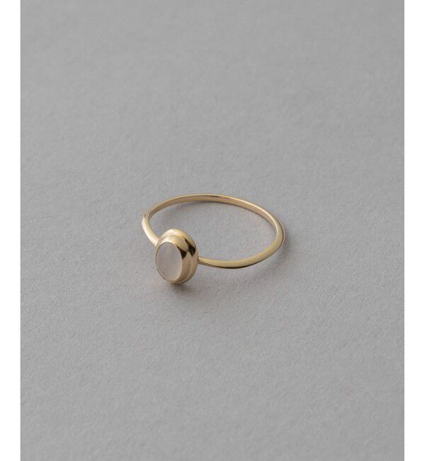 ete「K10YG ヴェール ナチュラルストーン リング」|リング|