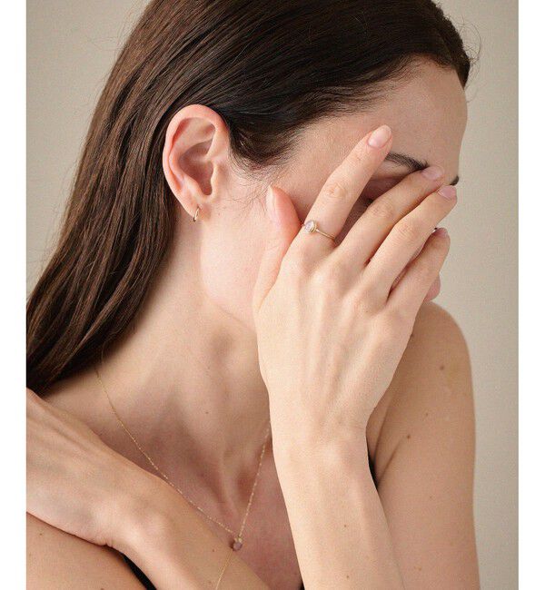 ete「K10YG ヴェール ナチュラルストーン リング」|リング|