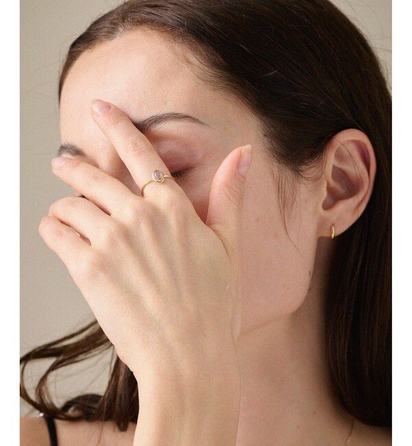 ete「K10YG ヴェール ナチュラルストーン リング」|リング|